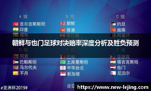 朝鲜与也门足球对决赔率深度分析及胜负预测